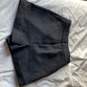 Black high waisted dress shorts